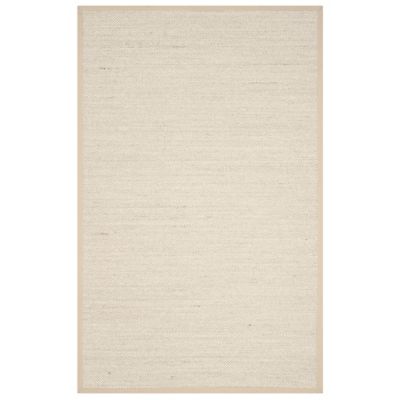 Natural Weave Solid Bordered Area Rug