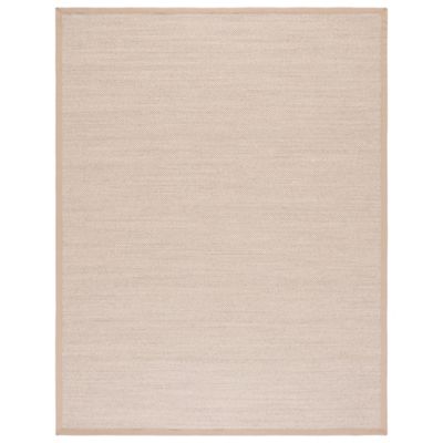 Natural Weave Solid Bordered Area Rug