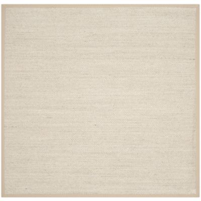 Natural Weave Solid Bordered Area Rug