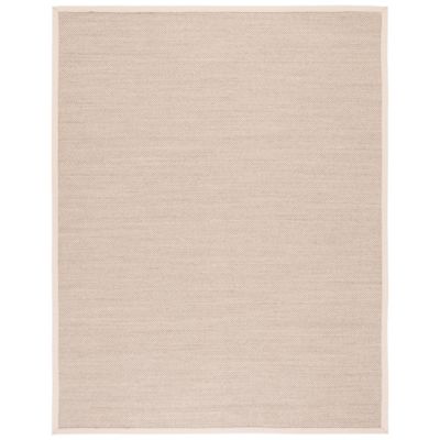 Natural Weave Solid Bordered Area Rug