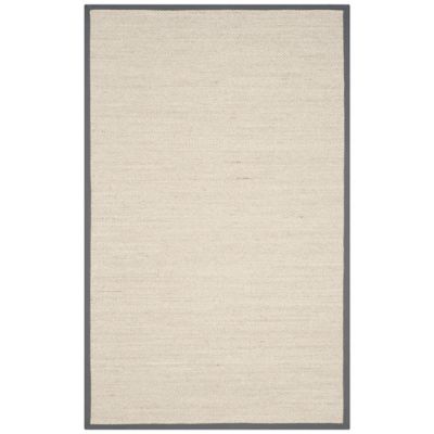 Natural Weave Solid Bordered Area Rug