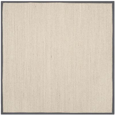 Natural Weave Solid Bordered Area Rug