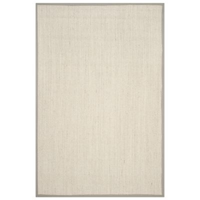 Natural Weave Solid Bordered Area Rug