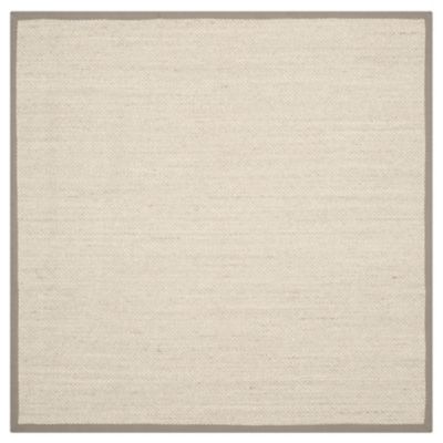 Natural Weave Solid Bordered Area Rug