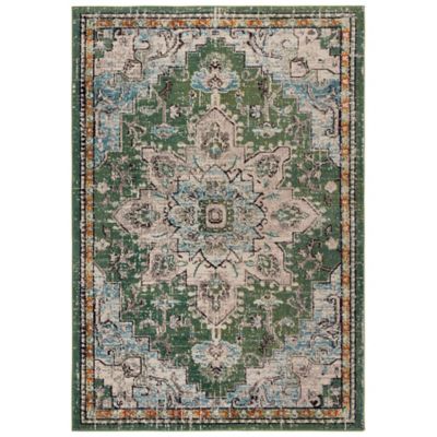 Madison Bay Distressed Medallion Bold Area Rug