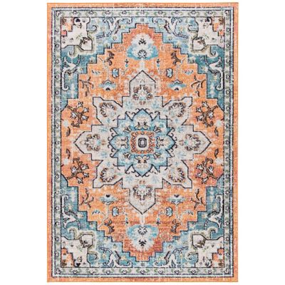 Madison Bay Distressed Medallion Bold Area Rug