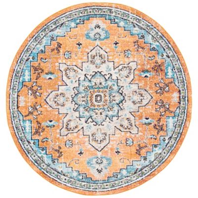 Madison Bay Distressed Medallion Bold Area Rug