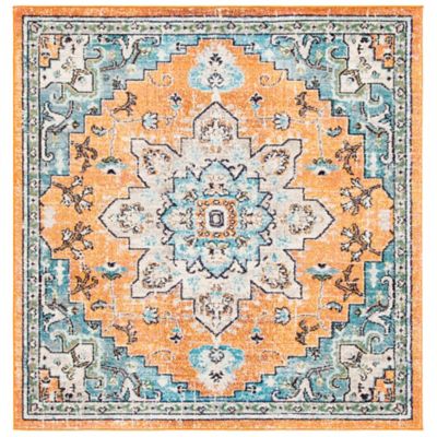 Madison Bay Distressed Medallion Bold Area Rug
