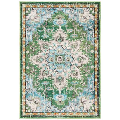 Madison Bay Distressed Medallion Bold Area Rug