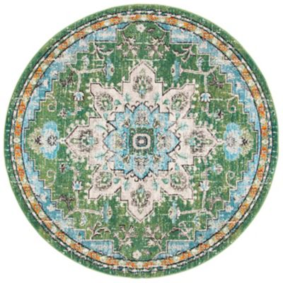 Madison Bay Distressed Medallion Bold Area Rug