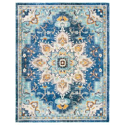 Madison Bay Distressed Medallion Bold Area Rug