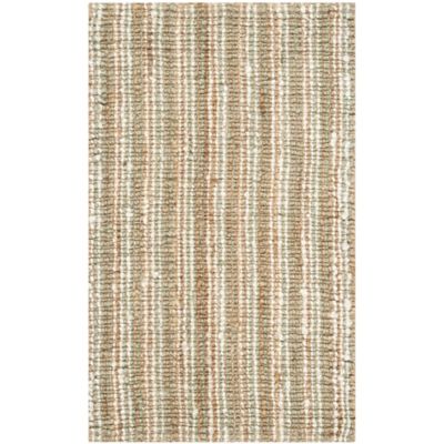 Natural Weave Chunky Stripe Two-Tone Area Rug