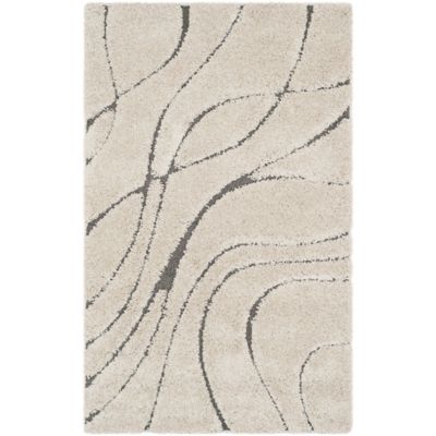 Coastal Shag Abstract Wave Area Rug