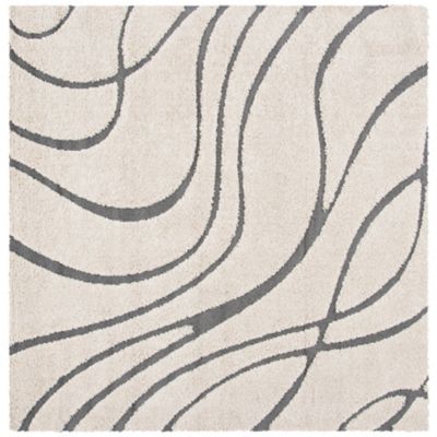Coastal Shag Abstract Wave Area Rug
