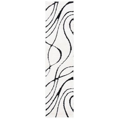 Coastal Shag Abstract Wave Area Rug