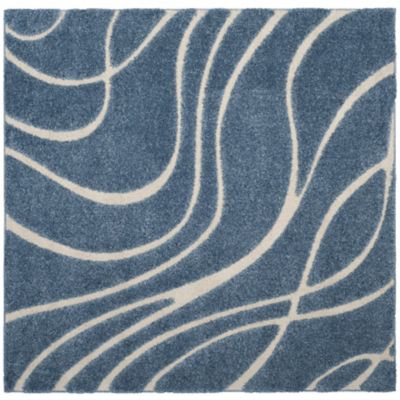 Coastal Shag Abstract Wave Area Rug