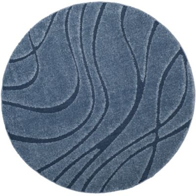 Coastal Shag Abstract Wave Area Rug