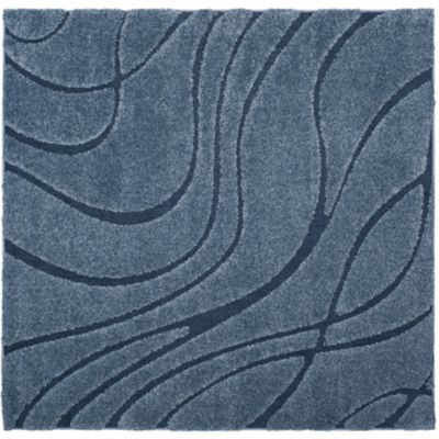 Coastal Shag Abstract Wave Area Rug