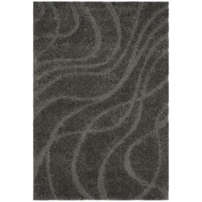 Coastal Shag Abstract Wave Area Rug