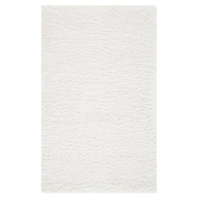 Cozy Shag Solid Neutral Area Rug