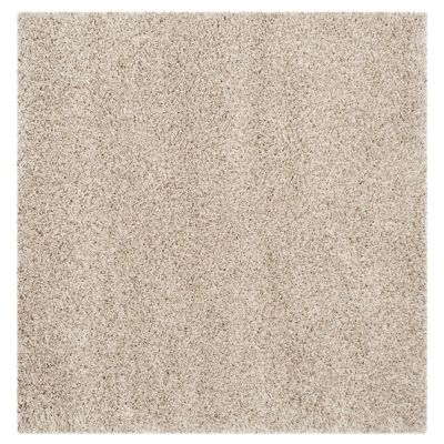 Cozy Shag Solid Neutral Area Rug