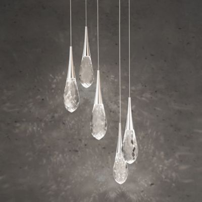 Shown in Polished Nickel finish, 5 light, in use