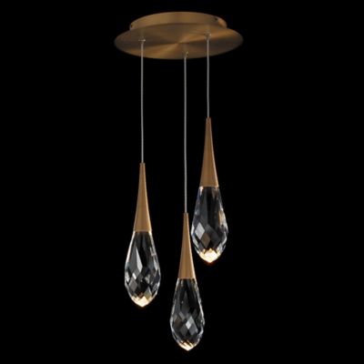 Shown in Aged Brass finish, 3 light, in use
