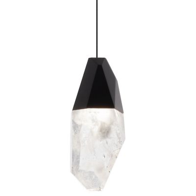Martini LED Mini Pendant (Black|Optic Haze Crystal)-OPEN BOX