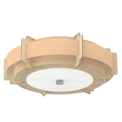 Truman LED Flushmount (Silk Champagne|Birch|15 In)-OPEN BOX