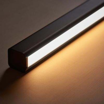 Shown in Matt Black with Walnut finish, detail view