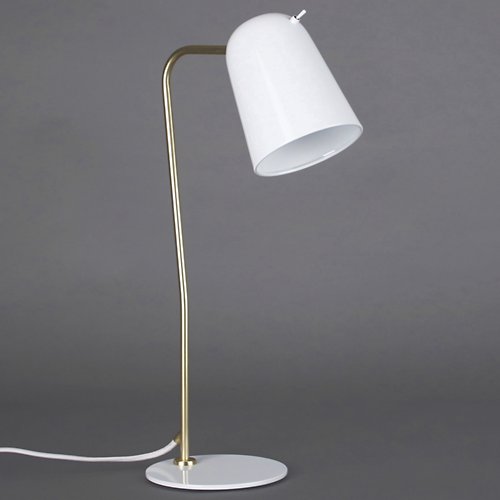 Dobi Table Lamp (Matte Brass w/ Shiny White)-OPEN BOX RETURN
