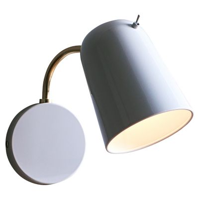 Dobi Wall Sconce (White/Brass) - OPEN BOX