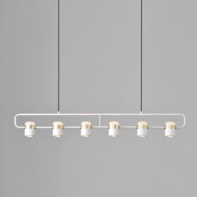 Ling PL6 Linear Suspension (Matte White with Brass)-OPEN BOX