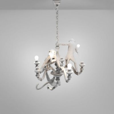 Seletti Burlesque - The No Evil Monkeys Five-Arm Chandelier