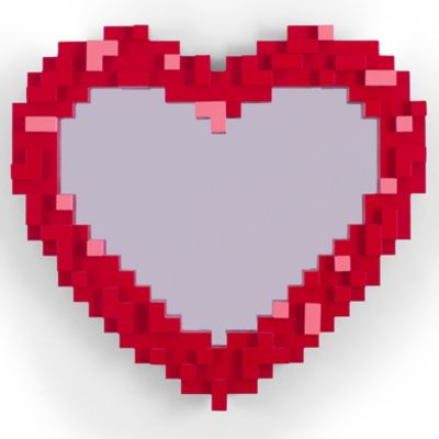 Heart Pixel Wall Mirror