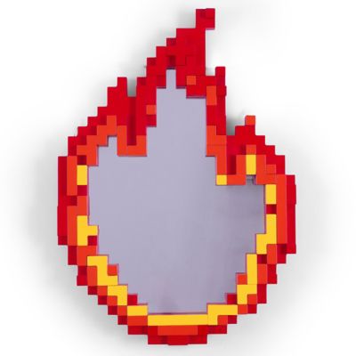 Flame Pixel Wall Mirror