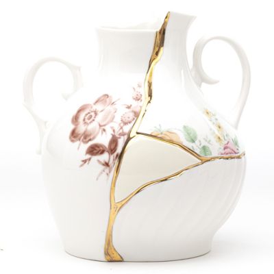New Bone Vase, 24K Real Gold