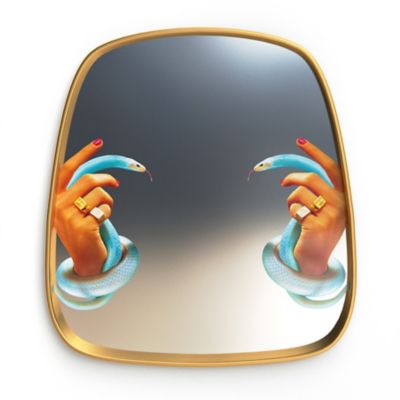 Hands with Snakes Gold Framed Wall Mirror