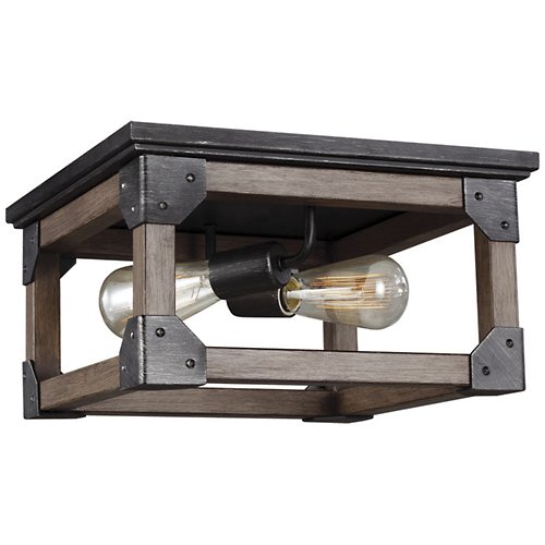 Dunning Collection Two Light Ceiling Flush Mount