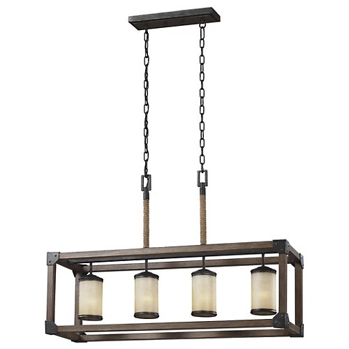 Dunning Collection Four Light Island Pendant