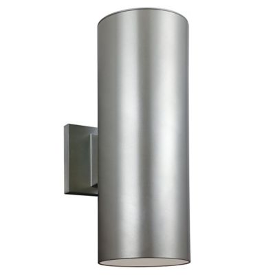 Outdoor Cylinders Two-Light Sconce (Nickel/Small) - OPEN BOX
