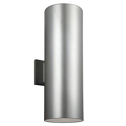 Outdoor Cylinders Two-Light Sconce (Nickel/Large) - OPEN BOX
