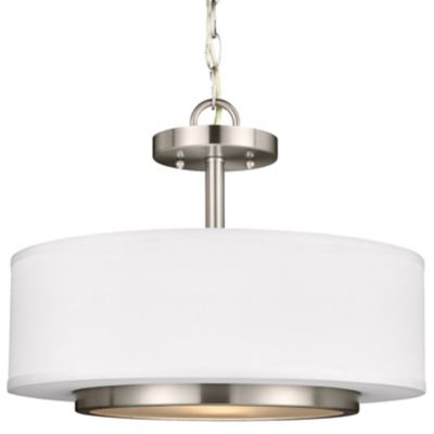 Nance Collection Two Light Semi-Flush Convertible Pendant