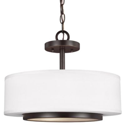 Nance Collection Two Light Semi-Flush Convertible Pendant