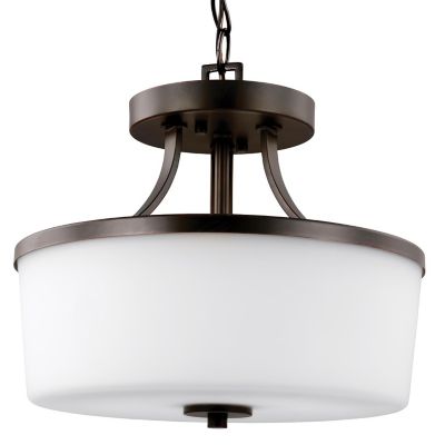 Hettinger Collection Two Light Semi-Flush Convertible Pendant