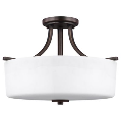 Canfield Three Light Semi-Flush Mount