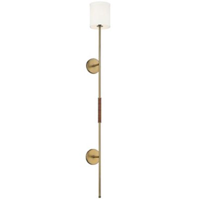 Joy Wall Sconce (Natural Brass with Leather Accent)-OPEN BOX