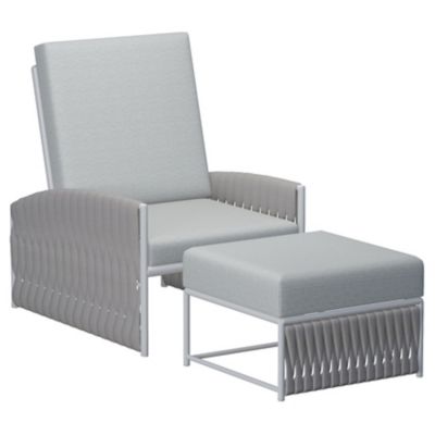 BASKET Adjustable Outdoor Recliner and Ottoman