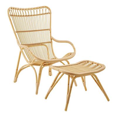 Monet Outdoor Highback Lounge Chair and Footstool