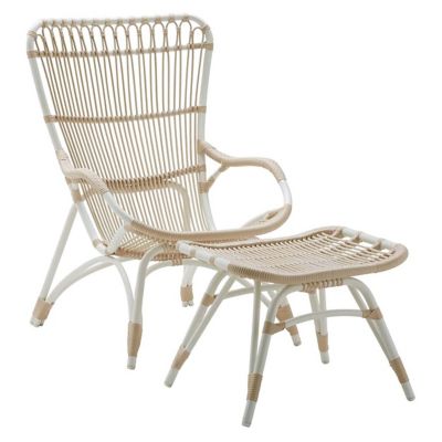 Monet Outdoor Highback Lounge Chair and Footstool